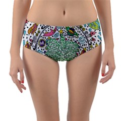 Snowglobe Reversible Mid-waist Bikini Bottoms by chellerayartisans