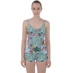 Snowglobe Tie Front Two Piece Tankini by chellerayartisans