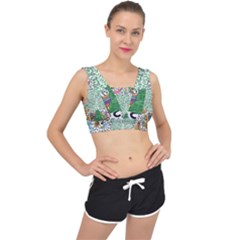 Snowglobe V-back Sports Bra by chellerayartisans