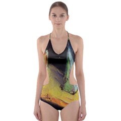 Cosmicchristmastree Cut-out One Piece Swimsuit by chellerayartisans