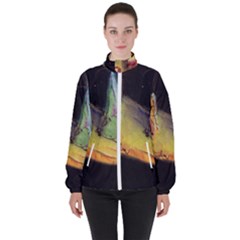 Cosmicchristmastree High Neck Windbreaker (women)