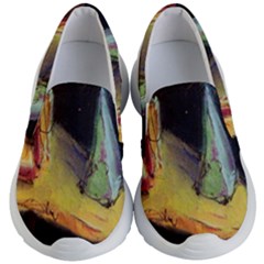 Cosmicchristmastree Kid s Lightweight Slip Ons by chellerayartisans