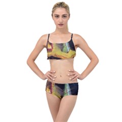 Cosmicchristmastree Layered Top Bikini Set