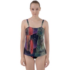 Tree&presents Twist Front Tankini Set by chellerayartisans