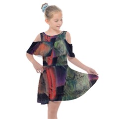 Tree&presents Kids  Shoulder Cutout Chiffon Dress by chellerayartisans