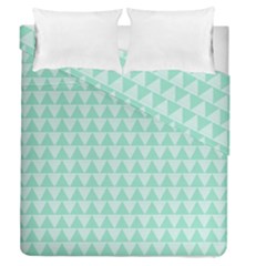 Mint Triangle Shape Pattern Duvet Cover Double Side (queen Size) by picsaspassion