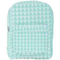 Mint Triangle Shape Pattern Full Print Backpack by picsaspassion