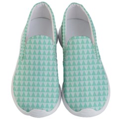 Mint Triangle Shape Pattern Men s Lightweight Slip Ons by picsaspassion