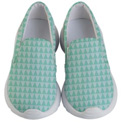 Mint Triangle Shape Pattern Kid s Lightweight Slip Ons by picsaspassion