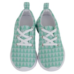 Mint Triangle Shape Pattern Running Shoes by picsaspassion