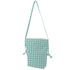 Mint Triangle Shape Pattern Folding Shoulder Bag