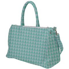 Mint Triangle Shape Pattern Duffel Travel Bag