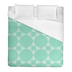 Mint Star Pattern Duvet Cover (full/ Double Size) by picsaspassion