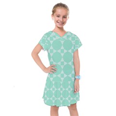 Mint Star Pattern Kids  Drop Waist Dress by picsaspassion