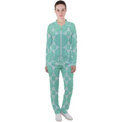 Mint Star Pattern Casual Jacket And Pants Set