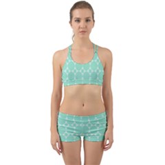 Mint Star Pattern Back Web Gym Set by picsaspassion