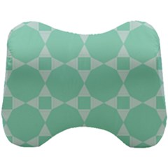 Mint Star Pattern Head Support Cushion by picsaspassion