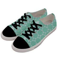 Mint Star Pattern Men s Low Top Canvas Sneakers by picsaspassion