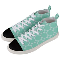 Mint Star Pattern Men s Mid-top Canvas Sneakers by picsaspassion