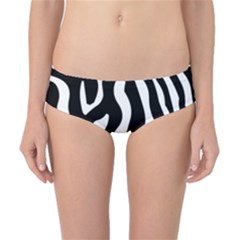 Zebra Horse Pattern Black And White Classic Bikini Bottoms by picsaspassion