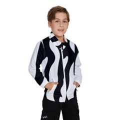 Zebra Horse Pattern Black And White Windbreaker (kids) by picsaspassion