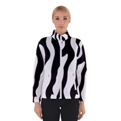 Zebra Horse Pattern Black And White Winter Jacket by picsaspassion