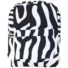 Zebra Horse Pattern Black And White Full Print Backpack by picsaspassion