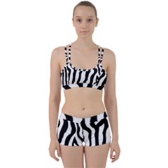 Zebra Horse Pattern Black And White Perfect Fit Gym Set by picsaspassion