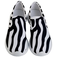 Zebra Horse Pattern Black And White Women s Lightweight Slip Ons by picsaspassion