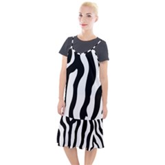 Zebra Horse Pattern Black And White Camis Fishtail Dress