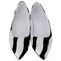 Zebra Horse Pattern Black And White Women s Low Heels