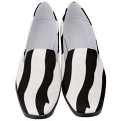 Zebra Horse Pattern Black And White Women s Classic Loafer Heels by picsaspassion