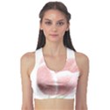 Tulip red and white pen drawing Sports Bra View1