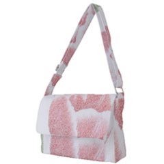 Tulip Red And White Pen Drawing Full Print Messenger Bag by picsaspassion