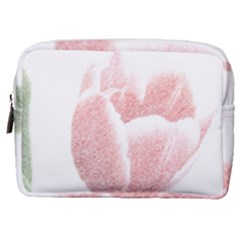 Tulip Red And White Pen Drawing Make Up Pouch (medium) by picsaspassion