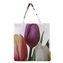 Tulips Bouquet Grocery Tote Bag by picsaspassion