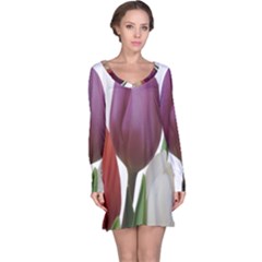 Tulips Bouquet Long Sleeve Nightdress by picsaspassion