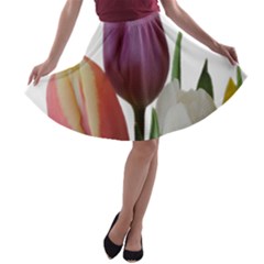 Tulips Bouquet A-line Skater Skirt by picsaspassion