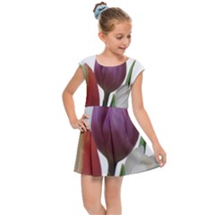 Tulips Bouquet Kids Cap Sleeve Dress by picsaspassion