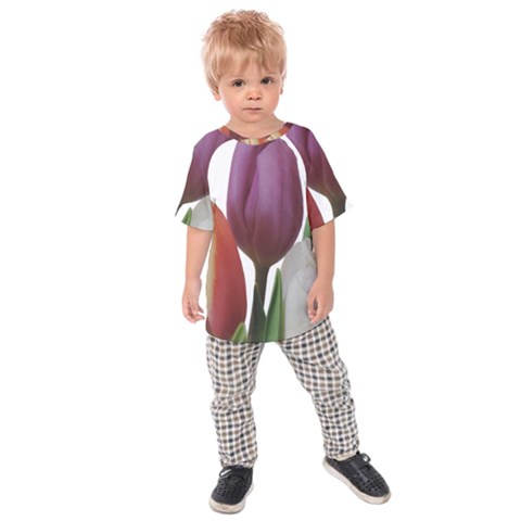 Tulips Bouquet Kids Raglan Tee by picsaspassion