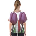 Tulips bouquet V-Neck Dolman Drape Top View2