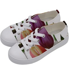 Tulips Bouquet Kids  Low Top Canvas Sneakers by picsaspassion