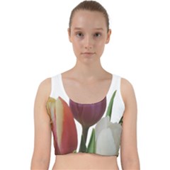 Tulips Bouquet Velvet Racer Back Crop Top by picsaspassion