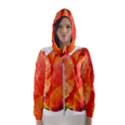 Red Tulip, watercolor art Hooded Windbreaker (Women) View1