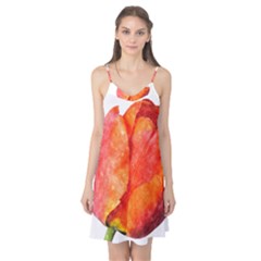 Red Tulip, Watercolor Art Camis Nightgown