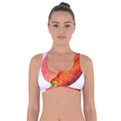 Red Tulip, Watercolor Art Got No Strings Sports Bra by picsaspassion