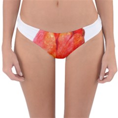 Red Tulip, Watercolor Art Reversible Hipster Bikini Bottoms by picsaspassion