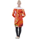 Red Tulip, watercolor art Longline Hooded Cardigan View2