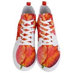 Red Tulip, Watercolor Art Men s Lightweight High Top Sneakers by picsaspassion