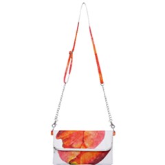 Red Tulip, Watercolor Art Mini Crossbody Handbag